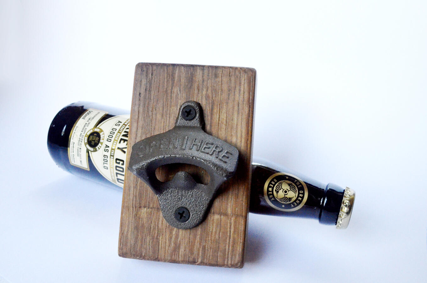 Whisky barrel bottle opener